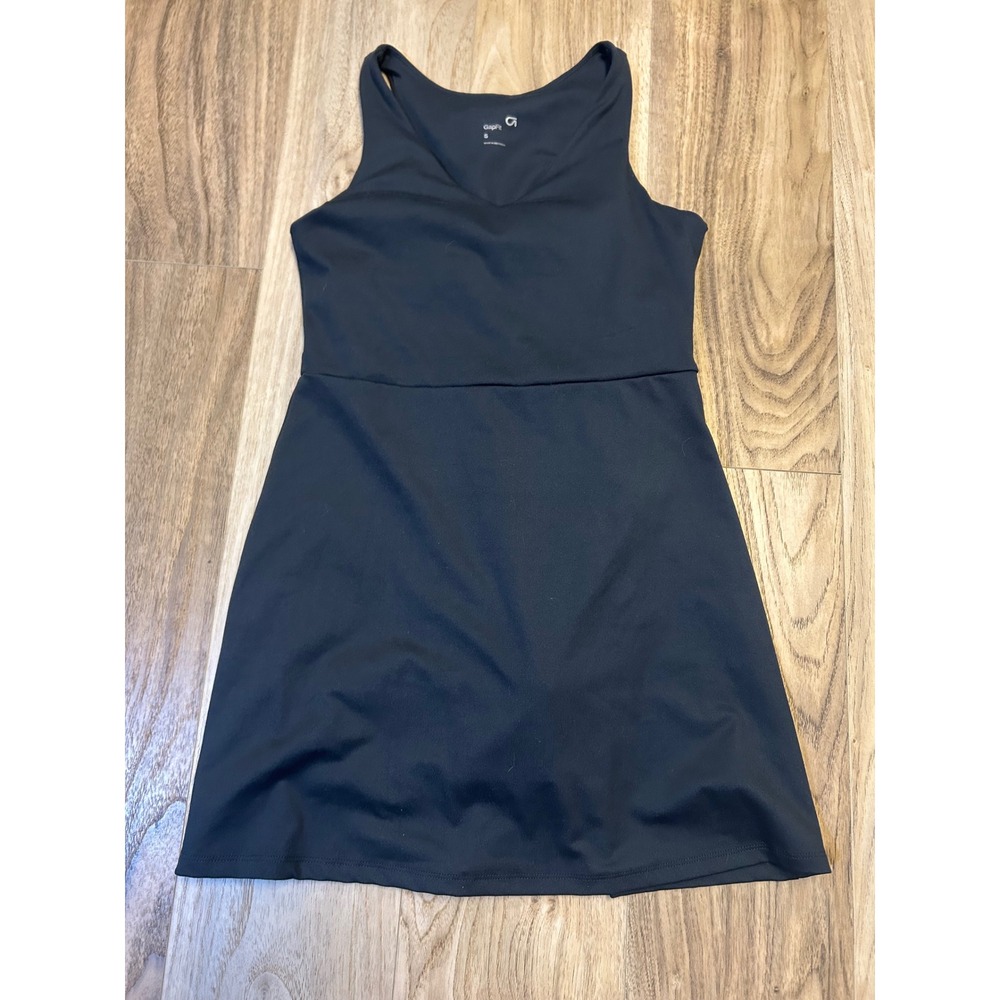 GapFit Womens Black Active Dress Sleeveless V-Neck Athletic Exercise Tennis Smal